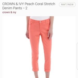 NWTS CROWN & IVY CROPPED PANT  SIZE 10.
